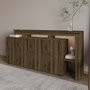 Hanah Home Beliz - Consola de Nogal Antiguo con Luces LED